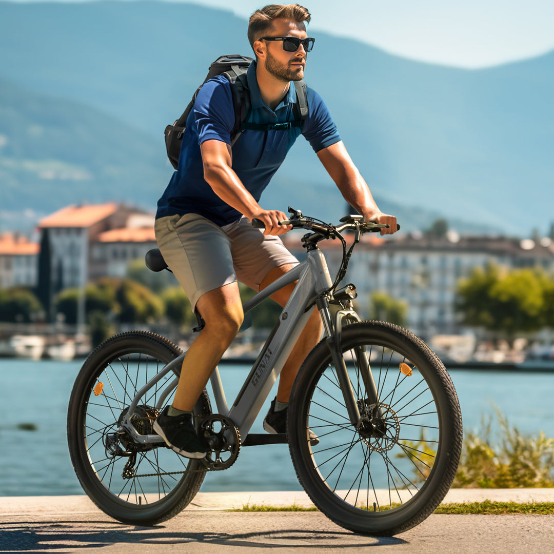 GUNAI GN27 electric bike, powerful 750W 48V 10.4Ah battery torque sensor 27.5 inch tyres, maximum speed of 35 km/h, maximum range of 70km