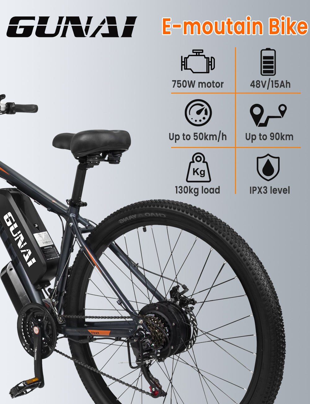 GUNAI GN29 electric bike,e bikes,eco bike electric,bike mountain electric,Off-road e bikes, High range electric bicycle，