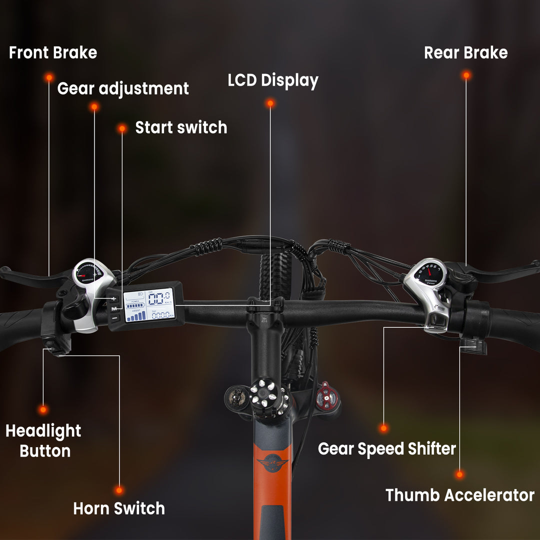 GUNAI GN29 Electric Bike for Adult 29 Inch with 750W Motor 48V 15AH Electric Mountain Bike 21 Speed