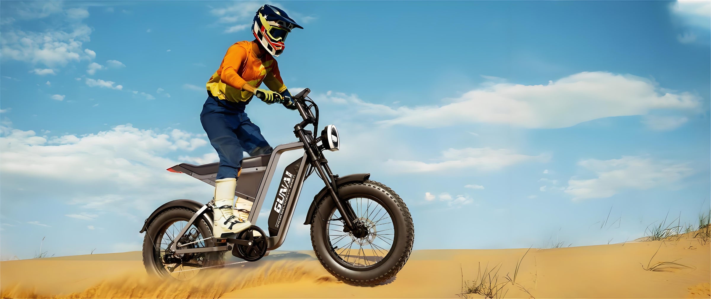 GUNAI-Y Moped Electric Bike for Adults 20 Inch Off-Road Dirt Electric Mountain Bike with 48V18AH Lithium-Ion Battery, 7-Speed Full Suspension 80-100KM Range